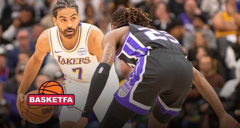 نمایی از دیدار لسآنجلس لیکرز و ساکرامنتو کینگز در NBA
