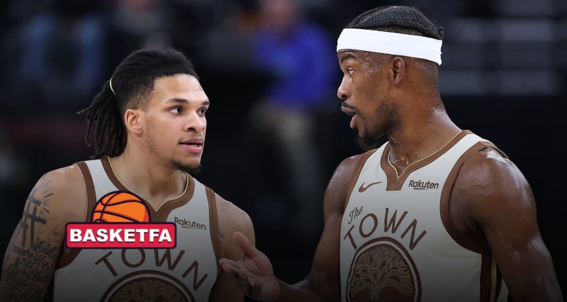 ستاره‌های گلدن استیت وریرز در جریان بازی لیگ NBA